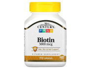 Biotin 5000мкг 21st Century (110 капсул)