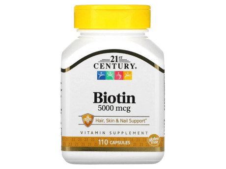 Biotin 5000мкг 21st Century (110 капсул)
