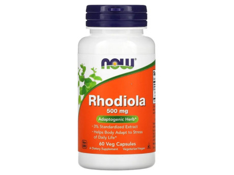Rhodiola 500мг Now Foods (60 вег капсул)