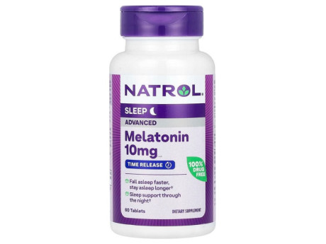 Melatonin Time Release 10мг Natrol (60 таблеток)