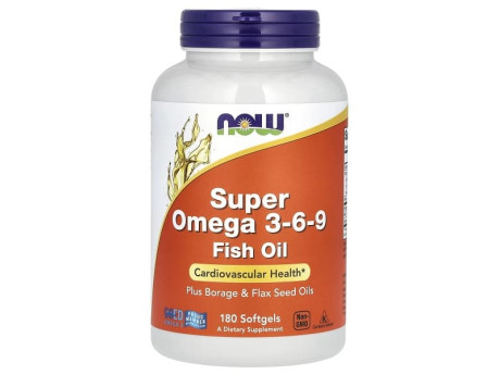 Super Omega 3-6-9 1200 mg NOW (180 капсул)