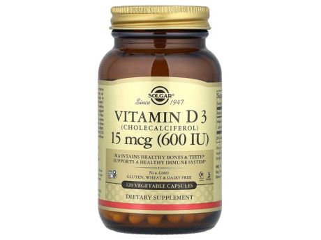 Vitamin D3 600 IU Solgar (120 вег капсул)