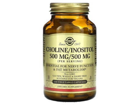 Choline & Inositol 500мг Solgar (100 вег капсул)