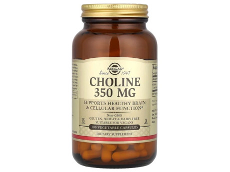 Choline 350мг Solgar (100 вег капсул)