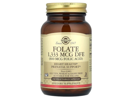 Folate 1333 (Folic Acid 800мкг) Solgar (250 вег капсул)