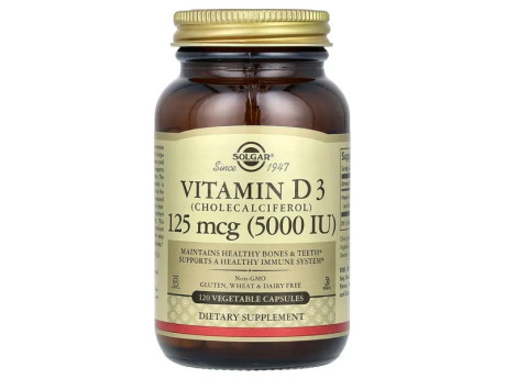 Vitamin D3 5000 IU Solgar (120 вег капсул)