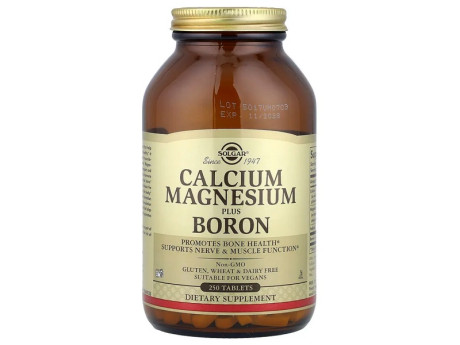 Calcium Magnesium Plus Boron Solgar (250 таблеток)