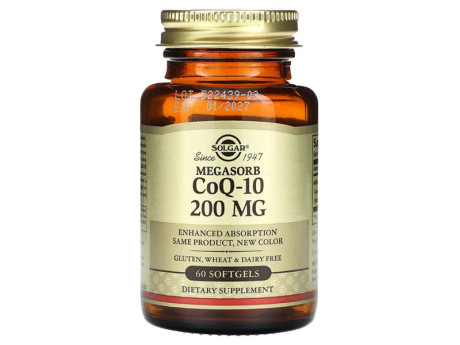 CoQ-10 Megasorb 200мг Solgar (60 капсул)