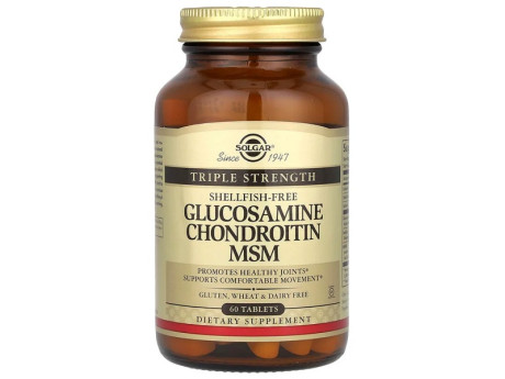 Triple Strength Glucosamine Chondroitin MSM Solgar (60 таблеток)