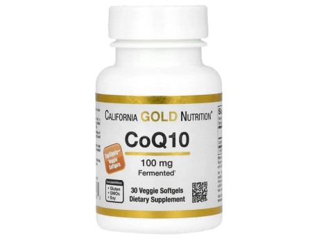 CoQ10 100мг California Gold Nutrition (30 вег капсул)