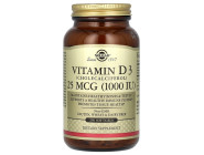 Vitamin D3 25мкг 1000 IU Solgar (250 капсул)