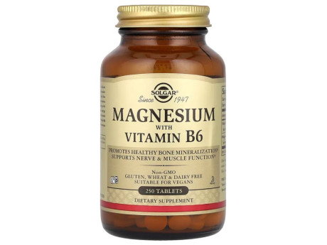 Magnesium Vitamin B6 Solgar (250 таблеток)