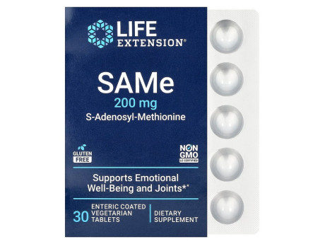 SAMe 200мг Life Extension (30 вег таблеток)