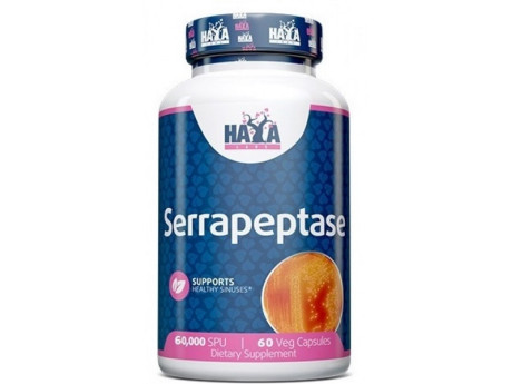 Serrapeptase 60000 SPU Haya Labs (60 вег капсул)