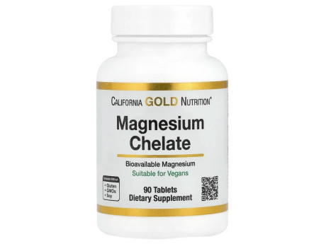 Magnesium Chelate 210мг California Gold Nutrition (90 таблеток)