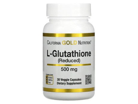 L-Glutathione 500 мг California Gold Nutrition (30 вег. капсул) 