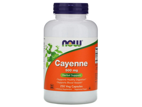 Cayenne 500мг Now Foods (250 вег капсул)
