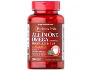 Омега 3, 5, 6, 7 & 9 с Витамином D3 (60 капсул))