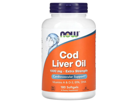 COD LIVER OIL 1000мг Now Foods (180 капсул)