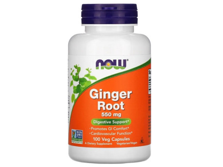 Ginger Root 550мг Now Foods (100 вег капсул)