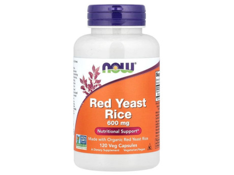 Red Yeast Rice 600мг ORG Now Foods (120 вег капсул) 
