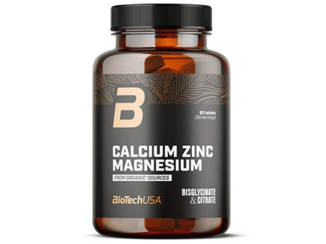 Calcium Zinc Magnesium from organic sources BiotechUSA (90 таблеток)