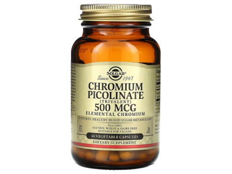 Chromium Picolinate 500мкг Solgar (60 вег капсул)