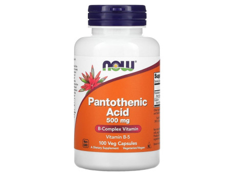 Pantothenic Acid 500мг Now Foods (100 вег капсул)