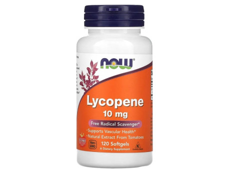 Lycopene 10мг NOW foods (120 капсул)
