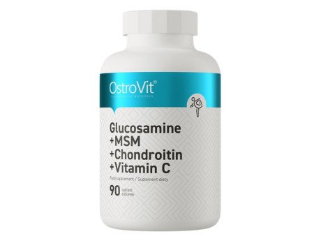 Glucosamine + MSM + Chondroitin + Vitamin C OstroVit (90 таблеток)