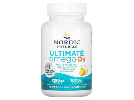 Ultimate Omega-D3 1,280мг Nordic Naturals (60 капсул)
