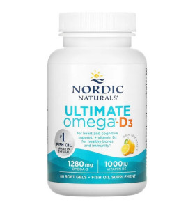 Ultimate Omega-D3 1,280мг Nordic Naturals (60 капсул)