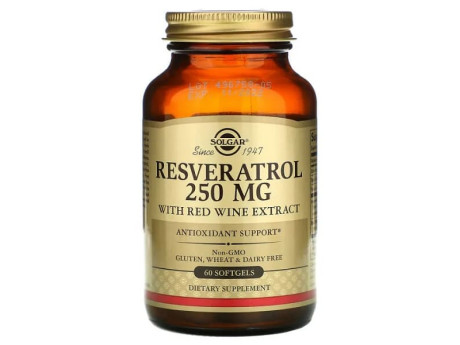 Resveratrol 250мг Solgar (60 капсул)