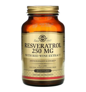 Resveratrol 250мг Solgar (60 вег капсул)
