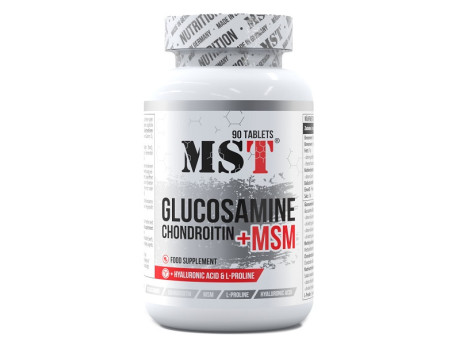 Chondroitin Glucosamine MSM Hyaluronic Acid L-Proline MST (90 таблеток)