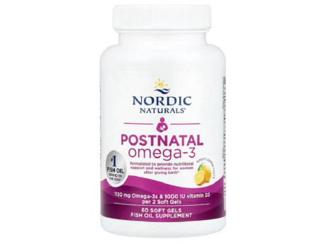 Postnatal Omega-3 1120мг Nordic Naturals (60 капсул)