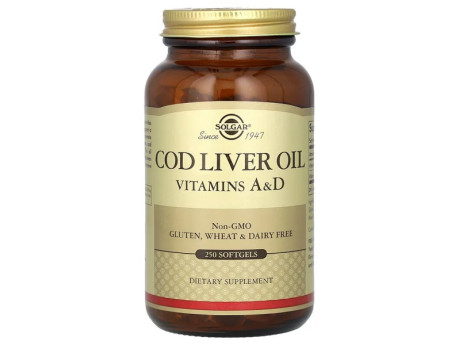 Cod Liver Oil Solgar (250 капсул)