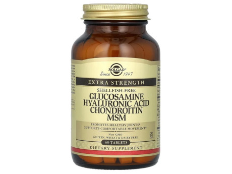Glucosamine Hyaluronic Acid Chondroitin MSM Solgar (60 капсул)
