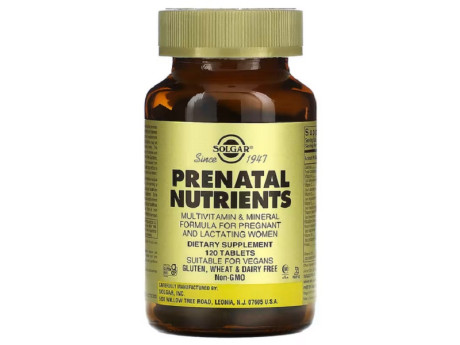 Prenatal Nutrients Solgar (120 таблеток)