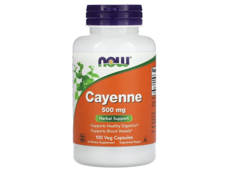 Cayenne 500мг Now Foods (100 вег капсул)