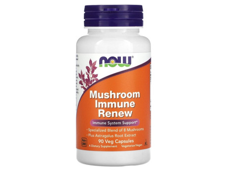 MUSHROOM IMMUNE RENEW Now Foods (90 вег капсул)