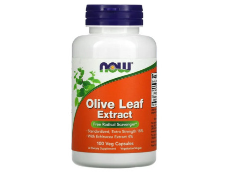 OLIVE LEAF EXTRACT 18% Now Foods (100 вег капсул)