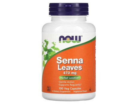 SENNA 470мг Now Foods (100 вег капсул)