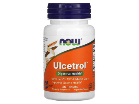 ULCETROL WITH PEPZIN GI Now Foods (60 таблеток)