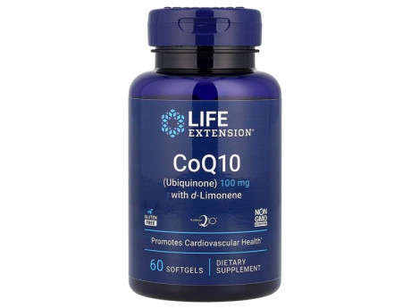 CoQ10 (Ubiquinone) with d-Limonene 100мг Life Extension (60 капсул)