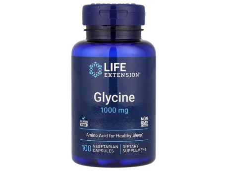 Glycine 1000мг Life Extension (100 вег капсул)