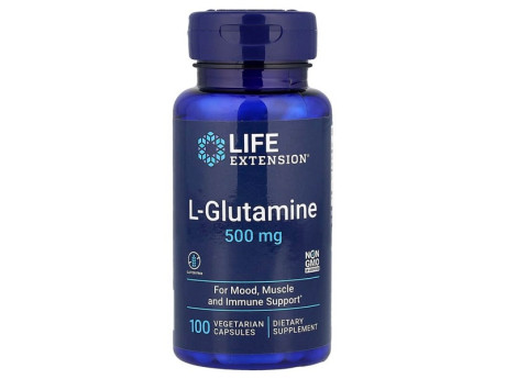L-Glutamine 500мг Life Extension (100 вег капсул)