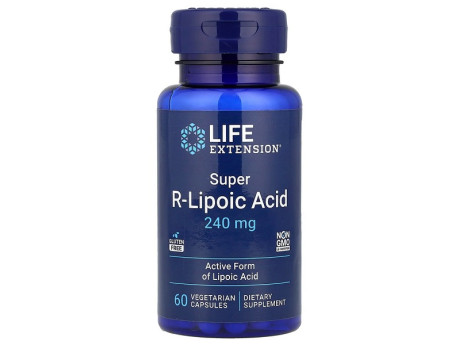 Super R-Lipoic Acid 240мг Life Extension (60 вег капсул)