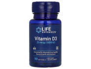 Vitamin D3 25мкг (1000 IU) Life Extension (90 капсул)
