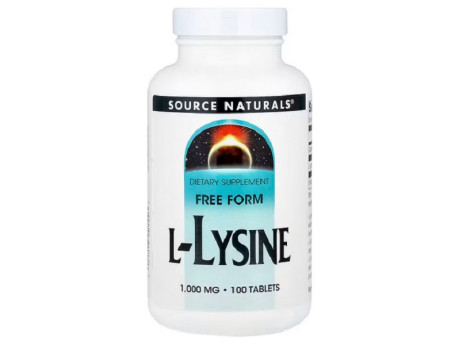 L-LYSINE 1000мг Source Naturals (100 таблеток)